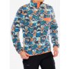 Flísová mikina Patagonia Lightweight Synch Snap-T Pullover - swallowtail geo/still blue