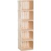 ČistéDrevo Drevené debničky regál 150 x 40 x 30 cm