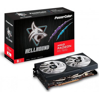 Power Color Radeon RX 7600 Hellhound 8GB GDDR6 RX 7600 8G-L/OC