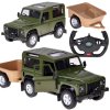 Rastar RC Auto Land Rover Defender s vlečkou na diaľkové ovládanie + LED svetlo, zelené