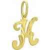 SILVEGO Zlatý prívesok písmeno K BG10289K