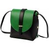 Kožená kabelka Gregorio czarny + zielony KZ51672