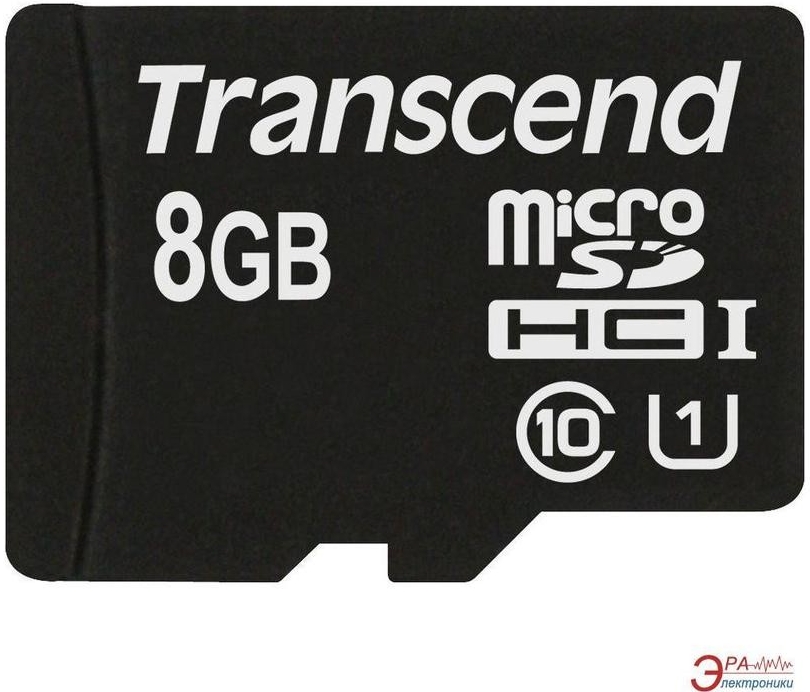 Transcend microSDHC 8GB UHS-I U1 + adapter TS8GUSDHC10U1