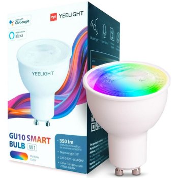 Yeelight Smart Bulb W1, GU10, 4,8W, teplá biela, stmívatelná, 4ks