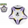 Lopta futbalová nafúknutá šitá 23cm fialovobiela