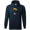 Tukan kreslený - Mikina pánska Cape s kapucňou - 3XL ( Tmavomodrá (takmer čierna) )