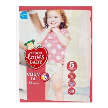 Tesco Loves Baby Easy Fit plienkové nohavičky 5 Junior 38 ks