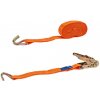 KesTek Upínací popruh s račňou a hákom dvojdielny 5 m x 27 mm / 1,5 T 40223KT