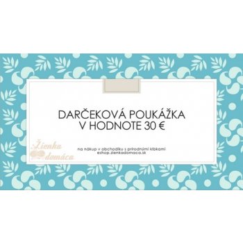 Darčeková poukážka 30 € - papierové vyhotovenie