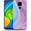 Picasee silikónový čierny obal pre Xiaomi Redmi Note 9 - Pink liquid