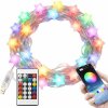 RGB svetelná reťaz 50 LED 7,5 m hviezdičky (Farebná LED reťaz hviezdičky RGB s ovládaním cez aplikáciu a diaľkový ovládač – USB dekorácia 7,5 m)
