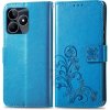 PROTEMIO 65679 ART FLOWERS Peňaženkový obal pre Realme C53 modrý