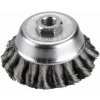 Kartáč hrnčekový M14 vrkočový, dvojradový, oceľový drôt 0,5mm, 8 17009