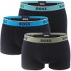 Boss cotton stretch power design black with modern petrol & blue waist