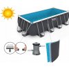 Záhradný bazén BESTWAY Power Steel 412x201x122 Tmavosivý 13x6FT 5v1 + Rebrík