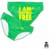 Pánské plavky I am doping free 009-IMCMV, Size XS, Barva Zelená I am doping free 009-IMCMV