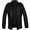 MAX Pánska kožená bunda 8062 čierná