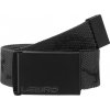 Textilný opasok s kovovou sponou Lewro UDON Čierna,tmavo sivá