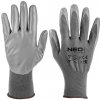 NEO TOOLS Pracovné rukavice, polyester s PU povlakom, 4131X, veľkosť 9 97-646-9