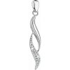Strieborný prívesok so Swarovski kryštálmi biela vlnka 34256.1 Krystal