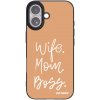 Picasee silikonový černý obal pro Apple iPhone 17 - Boss Mama
