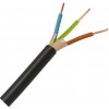 Silový kábel CYKY-J 3x1,5 mm, čierna - metráž