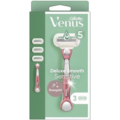Gillette Venus Deluxe Smooth Sensitive Rosegold + hlavice 3 ks