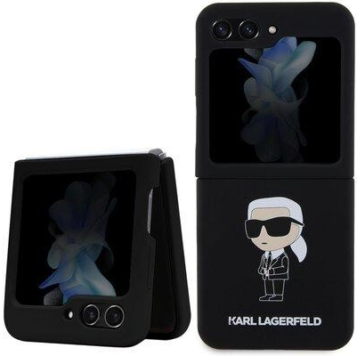 Karl Lagerfeld Liquid Silicone Ikonik NFT Samsung Galaxy Z Flip 5 čierne