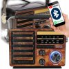 Sieťovo-batériové rádio AM, FM, SW Eddcom RADIO NA BATÉRIE SIEŤOVÁ BATÉRIA BLUETOOTH MP3