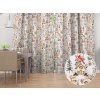 Biante Vianočný bavlnený záves Sandra SA-709 Zimná rozprávka zeleno-hnedá na bielom 150x190 cm