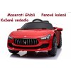 JOKO Elektrické autíčko Maserati Ghibli, penové kolesá, kožené sedadlo, červené