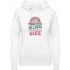 AWDis Hoodie Mikina - Pozitívna myseľ, život - Arktická biela - S - Dámske