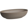 LAUFEN IlBagnoAlessi oválna umývadlová misa bez otvoru, bez prepadu, 700 x 380 mm, matná kávová, H8189771881121