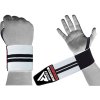 RDX W3W WEIGHT LIFTING WRIST SUPPORT WRAPS WITH THUMB LOOPS OEKO-TEX® Standard 100 certified BLACK/WHITE - Standard Size