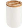 TENDANCE Kúpeľňový pohár na kefky Besson, biela/s drevenými prvkami, 300 ml