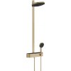 Hansgrohe Pulsify S - Sprchový set s termostatom, priemer 26 cm, 3 prúdy, EcoSmart, kefovaný bronz 24241140