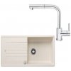 SET445 - Gránitový drez Blanco Zia XL 6 S biela soft + Kuchynská batéria Rosan Zerro JZ38601 chróm