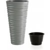 PROSPERPLAST Kvetináč SAND SLIM 29,6cm sivý kameň