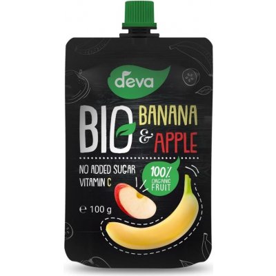 DEVA kapsička 100% ovocie Banán Jablko Bio 100 g