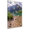 Vertikálny foto obraz akrylové sklo Jazero v horách 50x100 cm