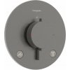Hansgrohe Ecostat Comfort S Termostatická batéria pod omietku, na 2 spotrebiče, kefovaný čierny chróm 33715340-HG