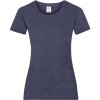 Fruit of the Loom Tričko Lady-Fit Valueweight T, krátký rukáv, dámské COT-161372t4103 L Melír vintage navy