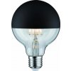 Paulmann LED žárovka G95 zrcadlová 6W 230V 520lm E27 2700K matná černá stmívatelná