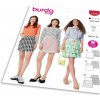 Strih Burda 5726 - Áčková sukňa, sukňa s volánikmi, minisukňa