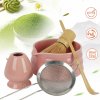 DARČEKOVÁ SÚPRAVA NA ČAJ MATCHA: MISKA, METLIČKA, PODSTAVEC, LYŽIČKA