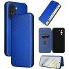 Peňaženkové kožené puzdro CARBON na Huawei Nova 10 – Modrá
