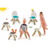 Smoby set 3 stoličiek pre deti KidChair a 3 stolíkov (UV filter) modrá, červená a zelená 880100-7