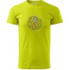 Yin & Yang strom - zima, leto - Klasické pánske tričko vyššej gramáže - M ( Limetková )