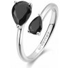 Prsteň Brosway FANCY MISTERY BLACK s dvojicou čiernych zirkónov - Striebro 925 Velikost prstenu: 54mm