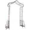 Garden Line ZÁHRADNÁ PERGOLA 173 x 51 x 260 CM ANTICKÝ BRONZ *1449